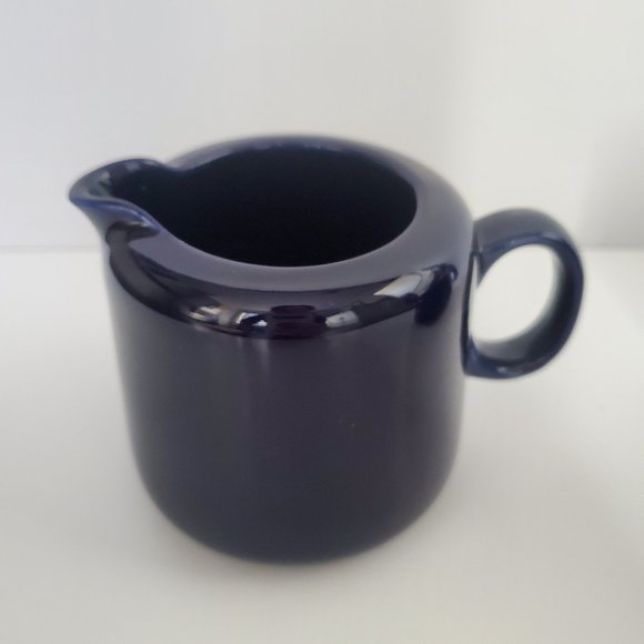 Minimalist Modernist Cream & Sugar server set Glossy Dark Navy Blue Sleek - Picture 6 of 9